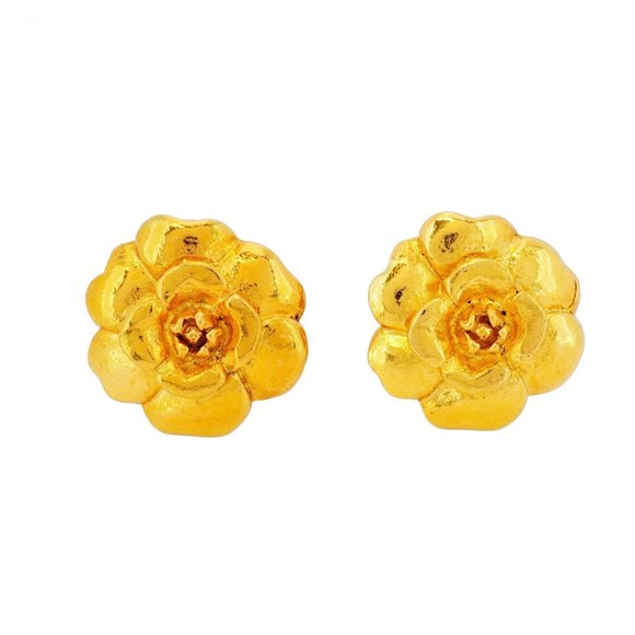 CHANEL Gold Earrings - Picture 1 of 8